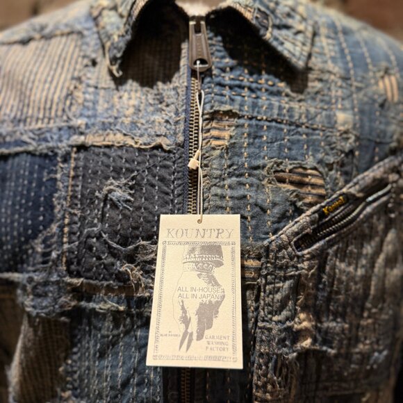 Kapital Kountry Virgin Mary BORO Damaged Denim Jacket - Picture 4 of 8